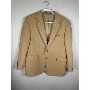 Jos. A. Bank Men's Sport Jacket Coat Tan 100% Camel Hair Size 46R Double Button